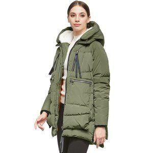 Orolay Thickened Down Jacket Green Zipper Puffer
